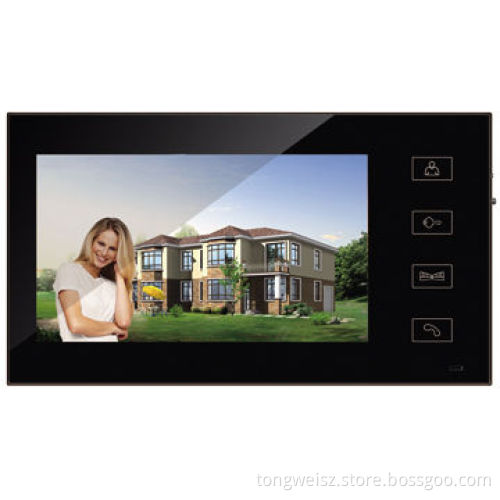 TFT LED Door Phone with touch buttons, unlimited surveillance, 2 outdoor units with 4 indoor monitor